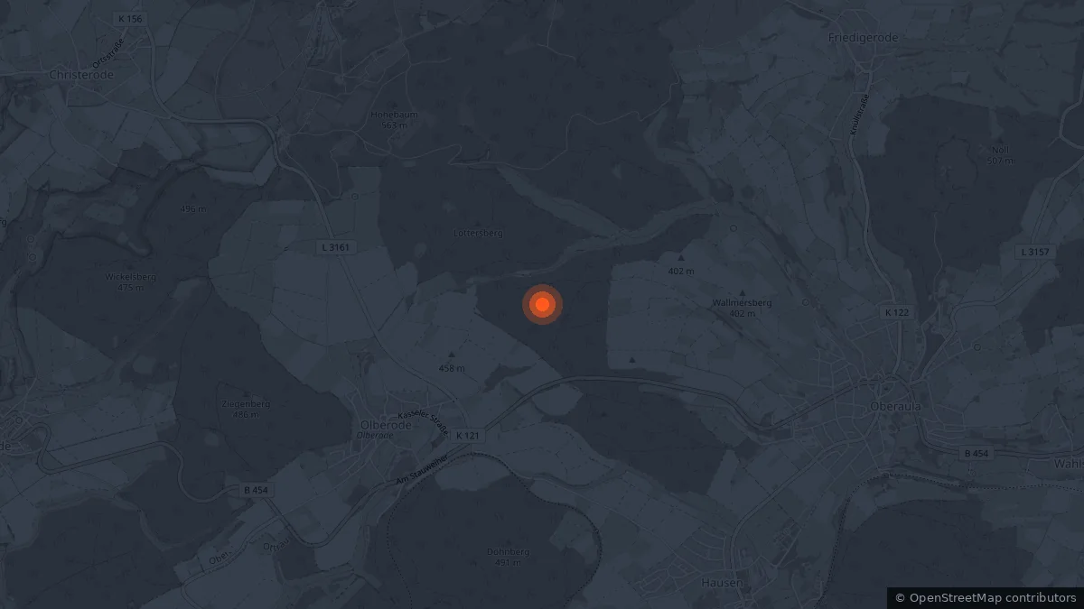 Kartenausschnitt: Standort Antriebstechnik Schmidt in Ottrau-Weißenborn, markiert in Orange
